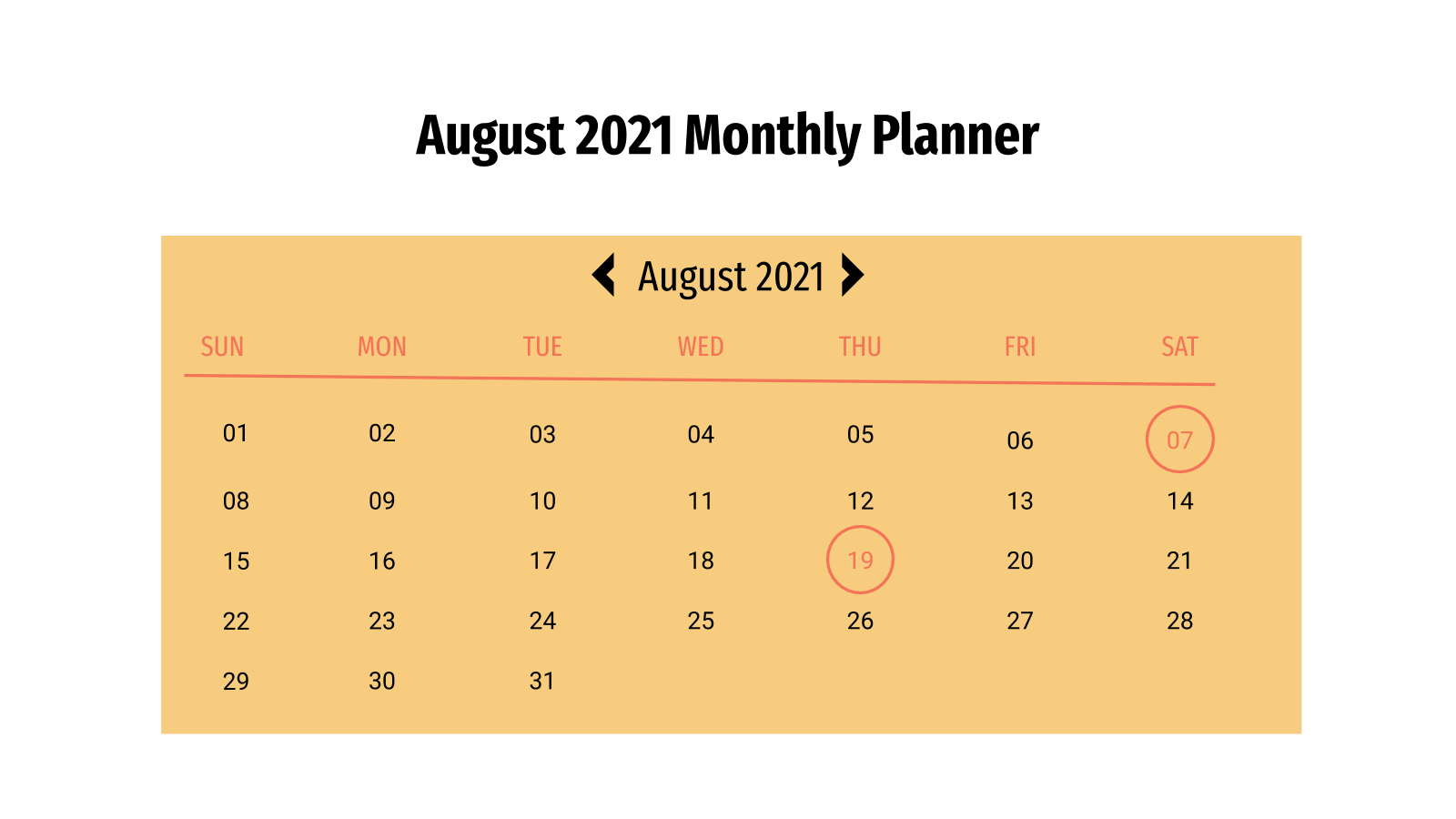2021年8月PPT的Planner信息图