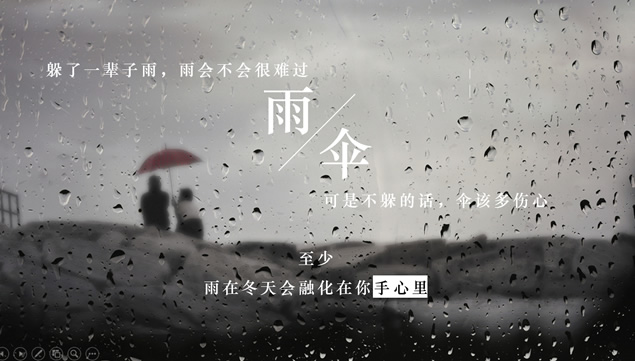 简约极美文字大图排版PPT模板