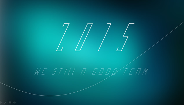 2015新年工作计划简洁商务PPT模板