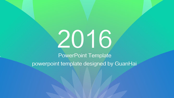 清新时尚艺术花卉PPT模板