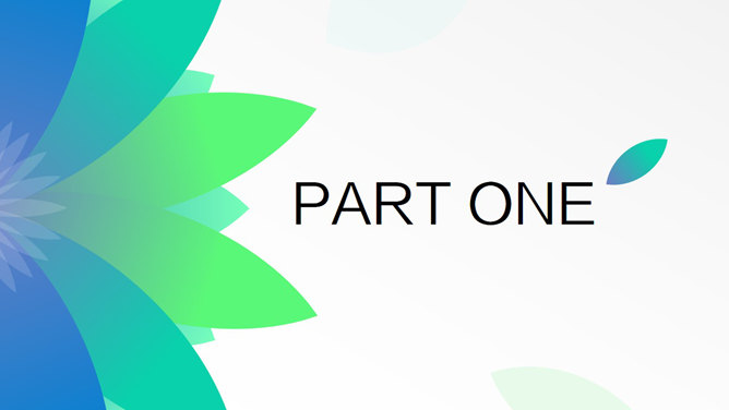 清新时尚艺术花卉PPT模板