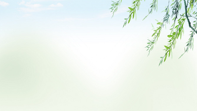 春天柳树燕子PPT背景图片