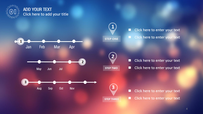 炫彩梦幻光斑 iOS 风格 PPT 模板
