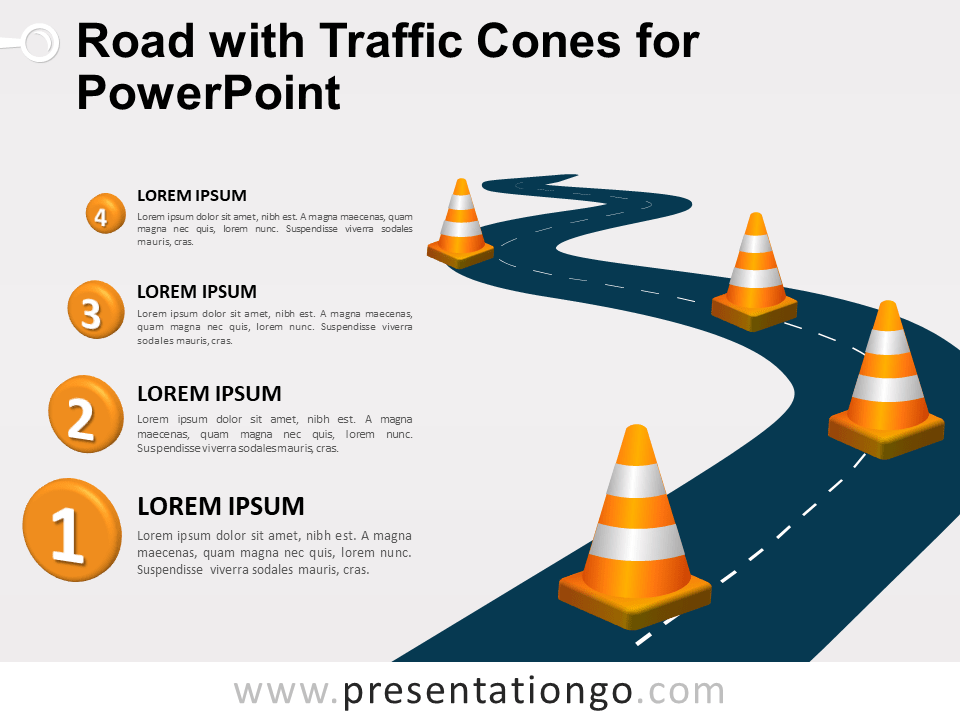 道路与交通锥PowerPoint