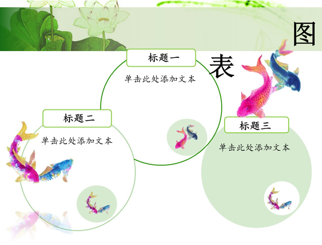 鱼水深情清雅中国风PPT模板