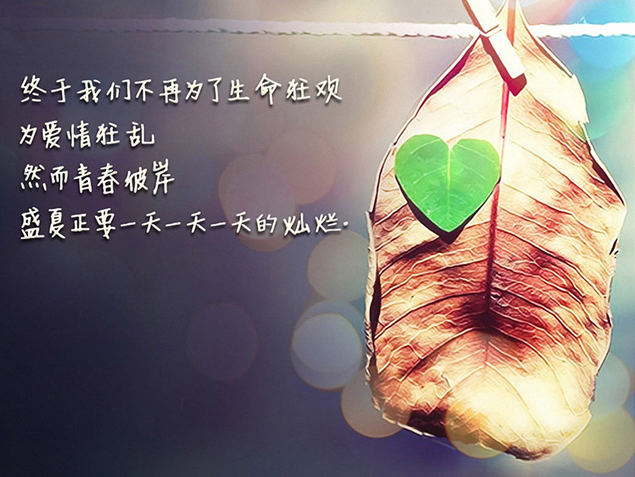 爱的箴言爱情主题背景PPT模板