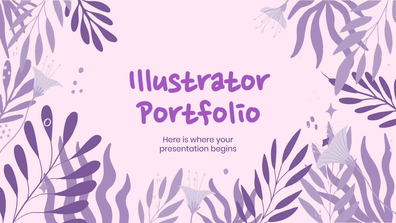 Illustrator公文包PPT模板