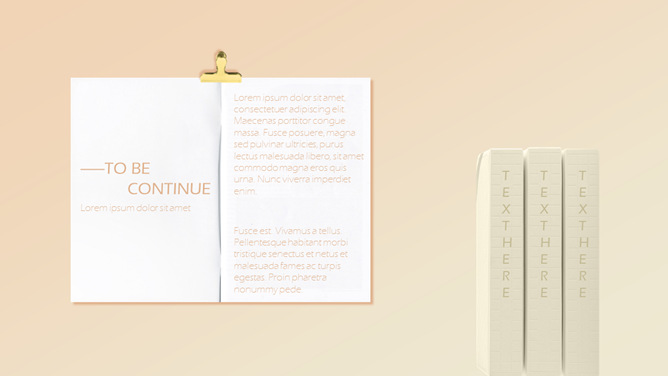 创意书本纸张风格PPT模板