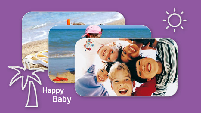 儿童成长纪念相册PPT模板