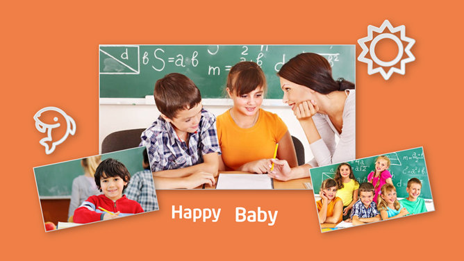 儿童成长纪念相册PPT模板