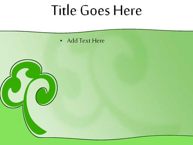 树叶形状创意环保主题PPT模板