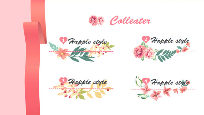 清新复古欧式花鸟PPT模板