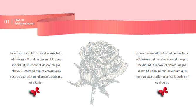 清新复古欧式花鸟PPT模板