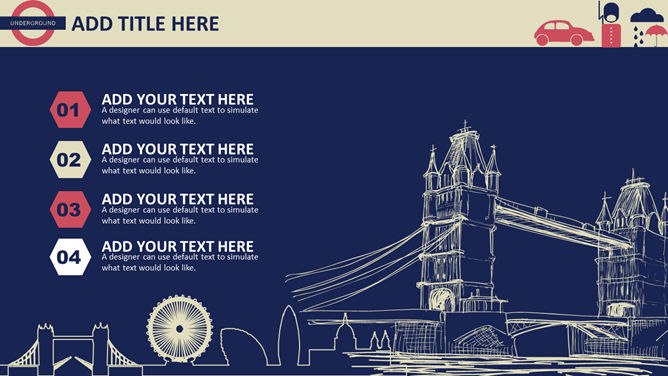 时尚复古英伦风PPT模板