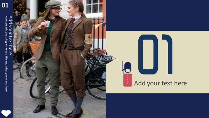 时尚复古英伦风PPT模板