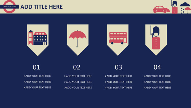 时尚复古英伦风PPT模板