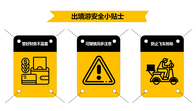 出境游安全小贴士PPT模板