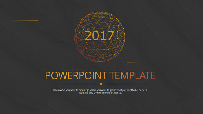 高端点线科技风PPT模板