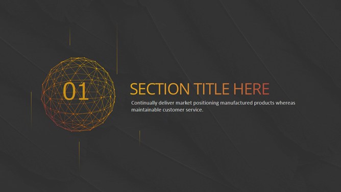 高端点线科技风PPT模板