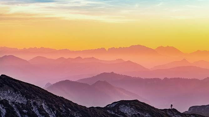 壮美山川风景PPT背景图片