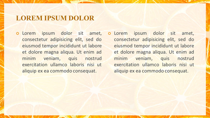 切片橙子水果主题PPT模板