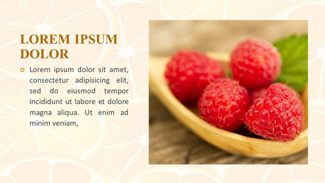 切片橙子水果主题PPT模板