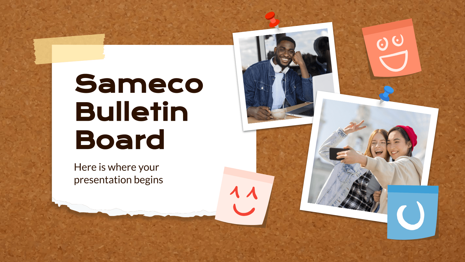 Sameco公告板PowerPoint模板