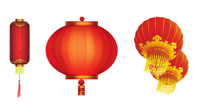 大红灯笼透明背景PNG素材