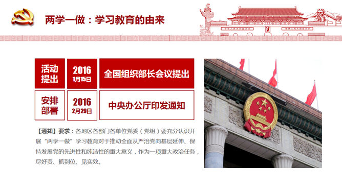 精品党员“两学一做”PPT模板