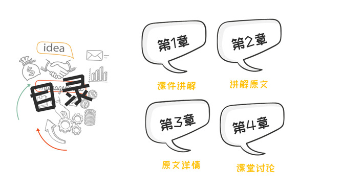 简约创意手绘灯泡风PPT模板