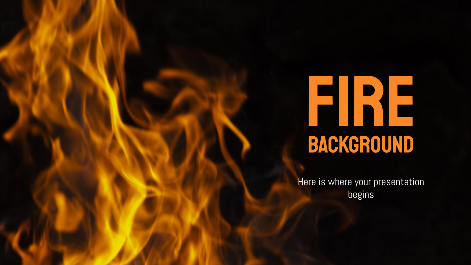 Fire背景Google主题幻灯片和PowerPoint模板