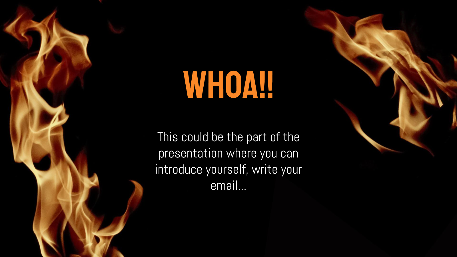 Fire背景Google主题幻灯片和PowerPoint模板
