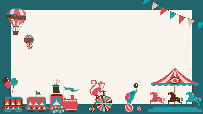 可爱卡通儿童PPT背景图片