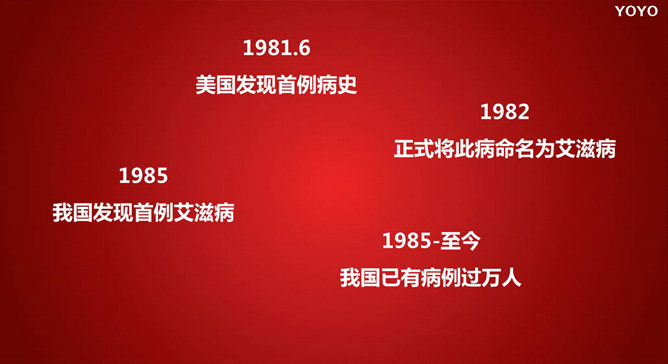 预防艾滋病公益宣传PPT动画