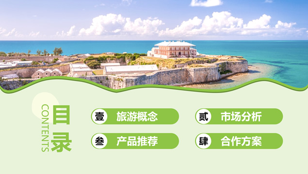 旅游行业产品推介PPT模板