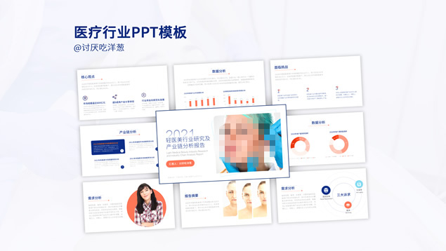轻医美行业产业链分析及研究报告PPT模板