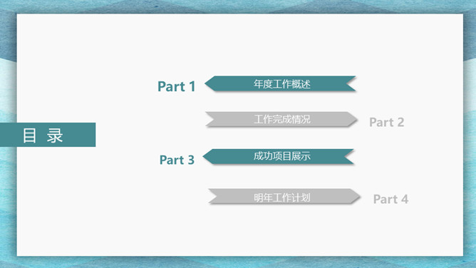 极简风格述职报告PPT模板
