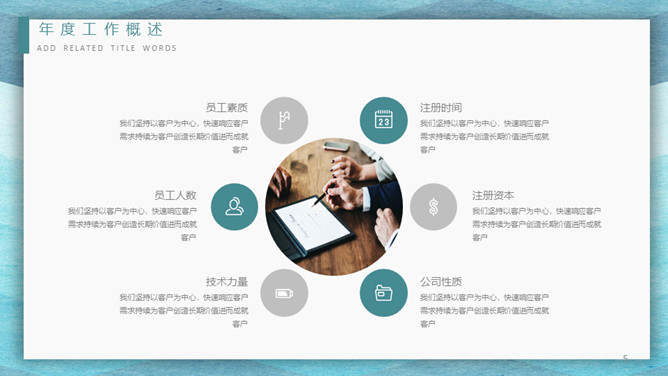 极简风格述职报告PPT模板