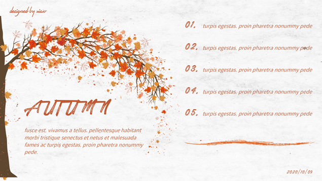 清冷之秋——秋季主题PPT模板