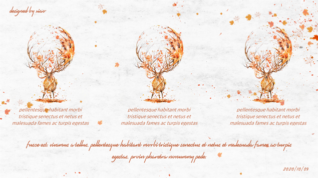 清冷之秋——秋季主题PPT模板