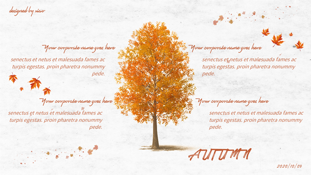 清冷之秋——秋季主题PPT模板