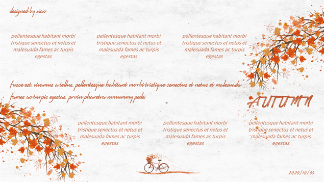 清冷之秋——秋季主题PPT模板