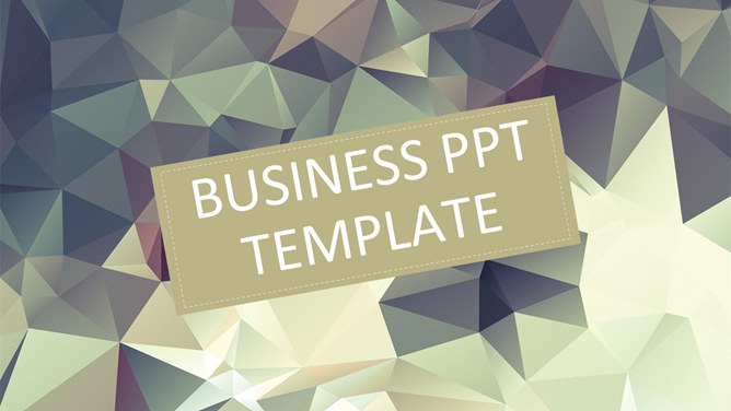低多边形文艺风格PPT模板