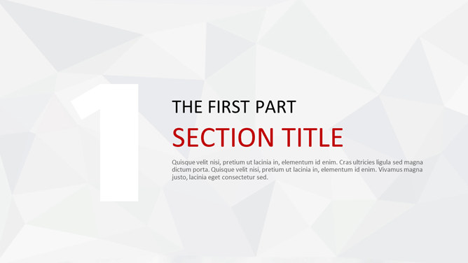 低多边形文艺风格PPT模板