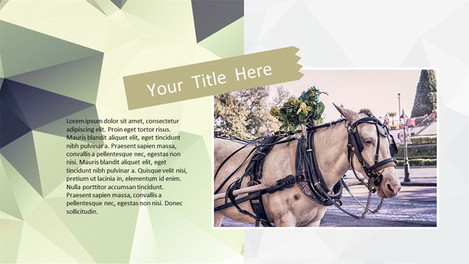 低多边形文艺风格PPT模板