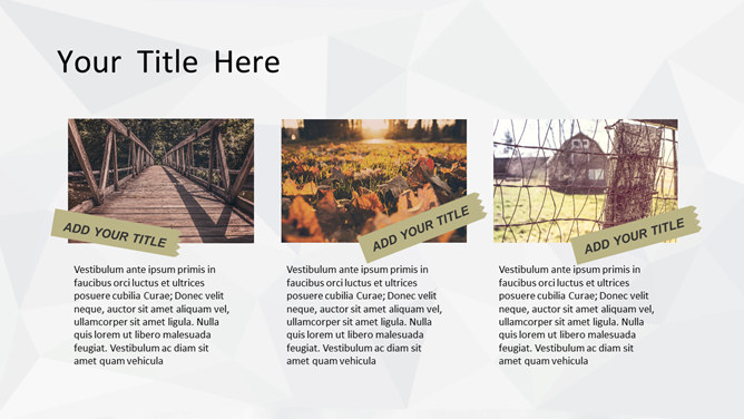 低多边形文艺风格PPT模板