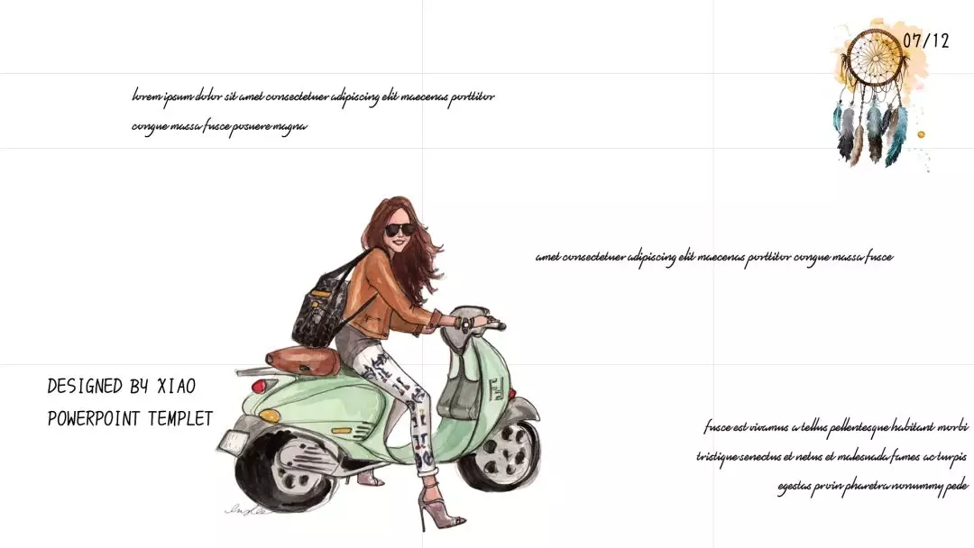 偏女性化插画风格主题PPT模板