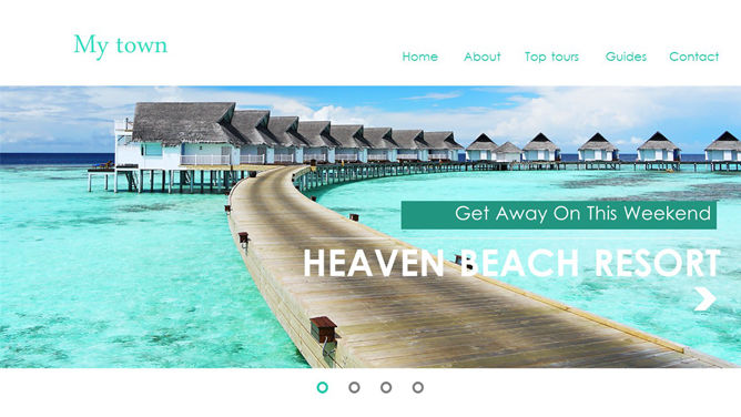 网页风格景点介绍PPT模板