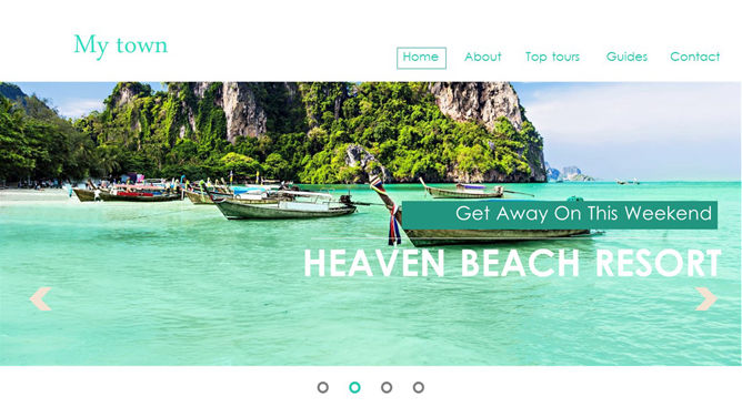 网页风格景点介绍PPT模板