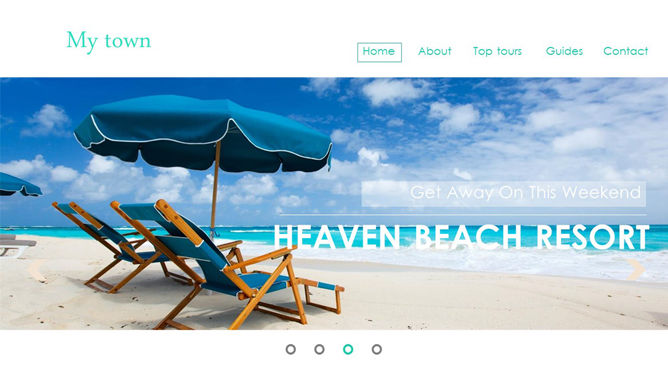 网页风格景点介绍PPT模板